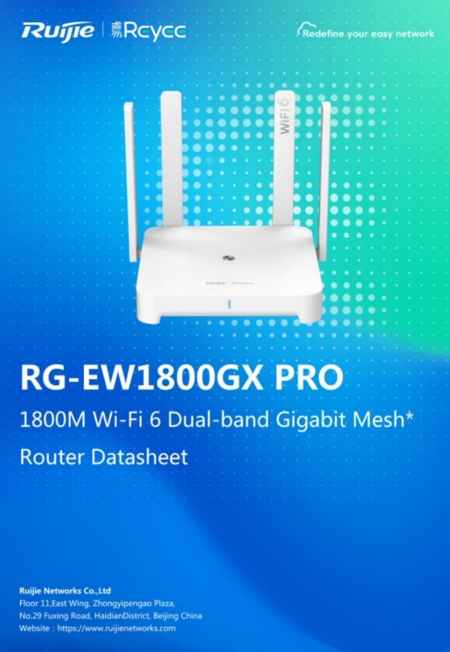 RG- EW1800GX PRO WI- FI 6 DUAL -BAND GIGABIT MESH