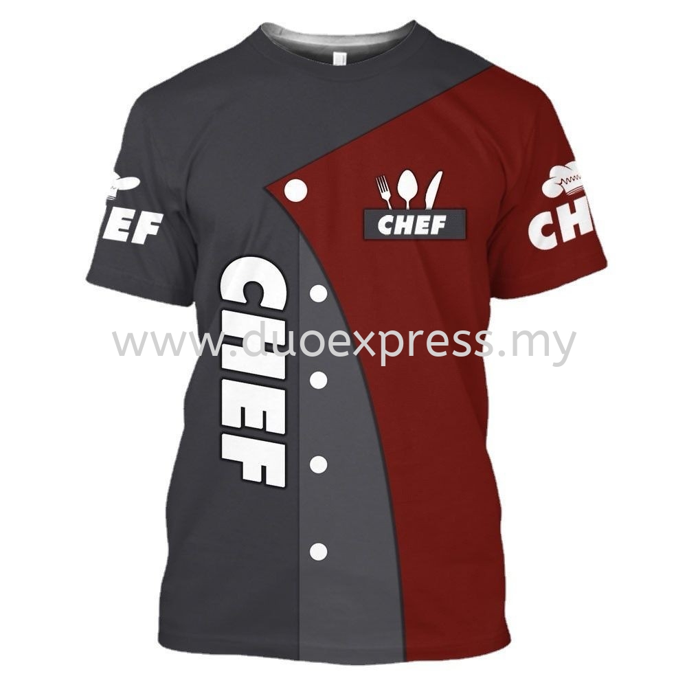 Cetak Baju T Shirt Chef 