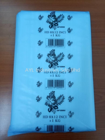 HD HDPE PLAIN BAG (8X12) (1KG)