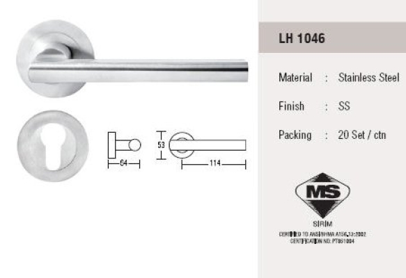 ST GUCHI_Solid stainless steel lever handle LH 1046