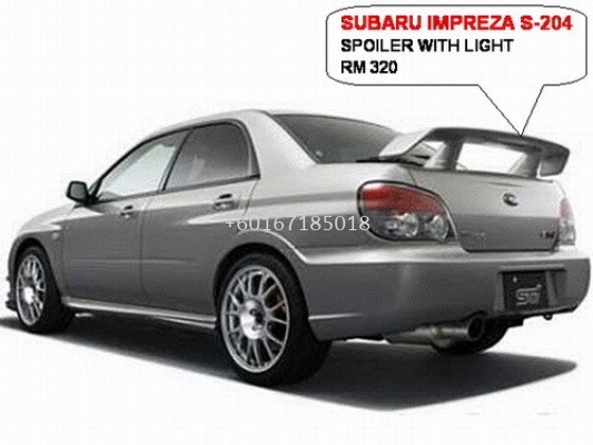 subaru impreza s204 spoiler