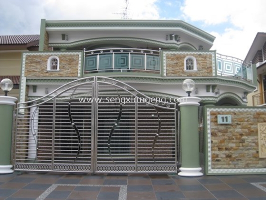 Stainless Steel Swing Main Gate