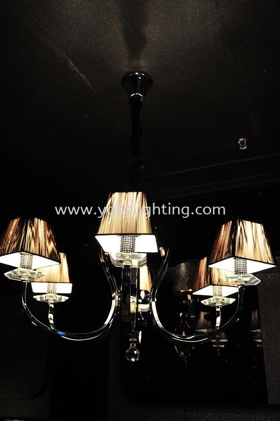 LS-8838/6 CRYSTAL PENDANT LIGHT 