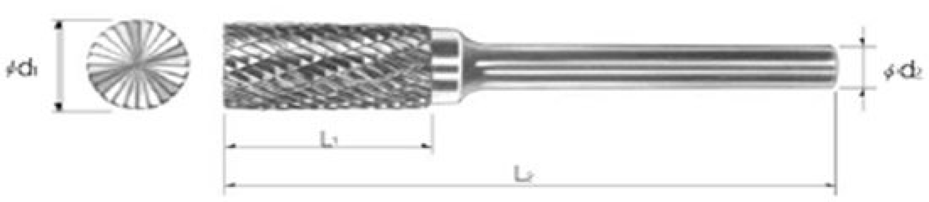 Rotary Burrs - Cylinder Shape with End Cut (Form B)