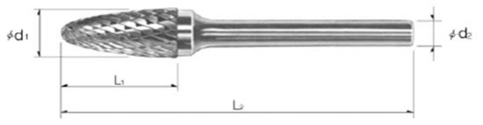 Rotary Burrs - Tree Shape with Radius End (Form F)