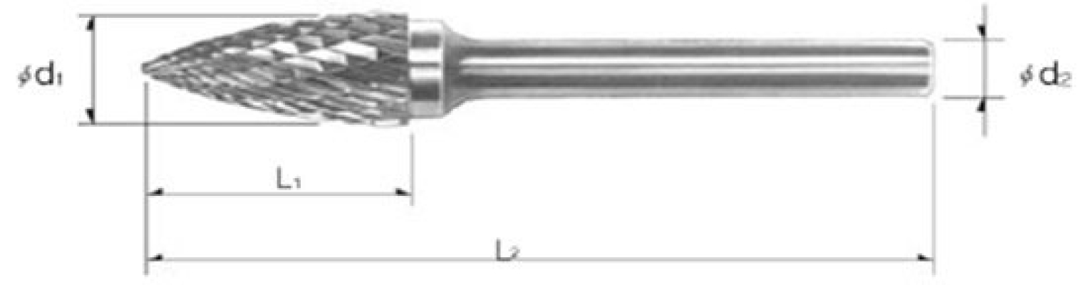 Rotary Burrs - Tree Shape with Pointed End (Form G)