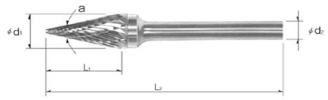 Rotary Burrs - Cone Shape(Form M) Rotary Burrs Tooling