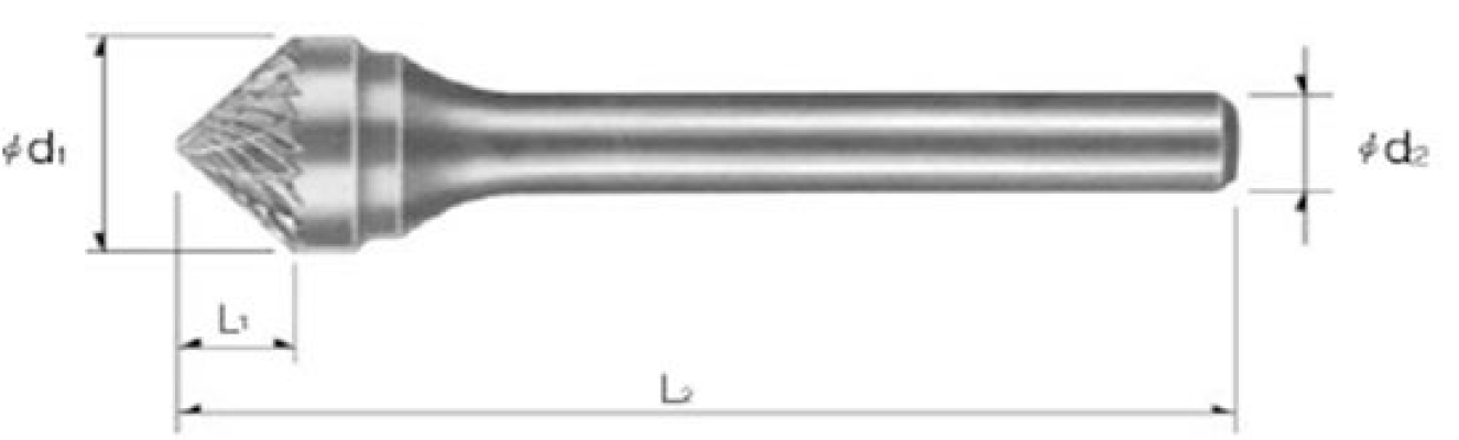 Rotary Burrs - 900 Cone Shape(Form K)