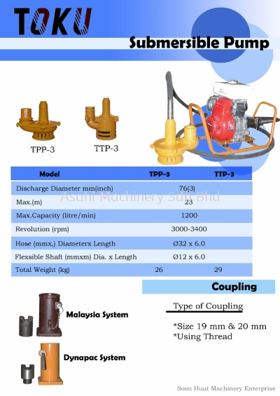 Submersible Pump & Coupling