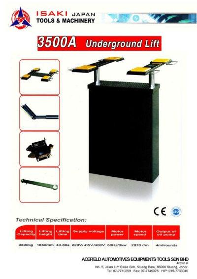 3500A Underground Lift