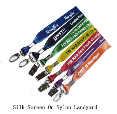 Silk Screen On Nylon Lanyard