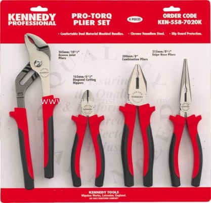 Kennedy Pro-Torq Comfort Grip Plier Sets 