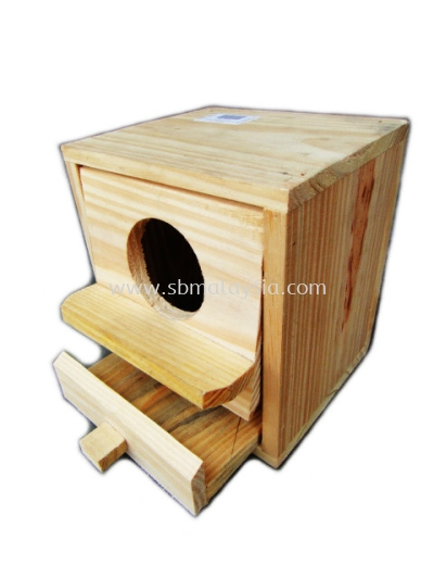 BA-3070  Wooden Bird House Square ( S )