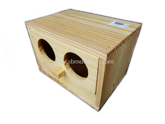 BA-3069  Wooden Bird House Twin Hole