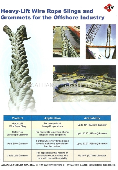 Heavy-Lift Wire Rope Slings/ Grommets for Offshore