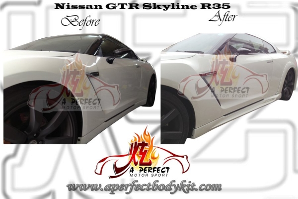 Nissan GTR R35 W Style Side Skirt 