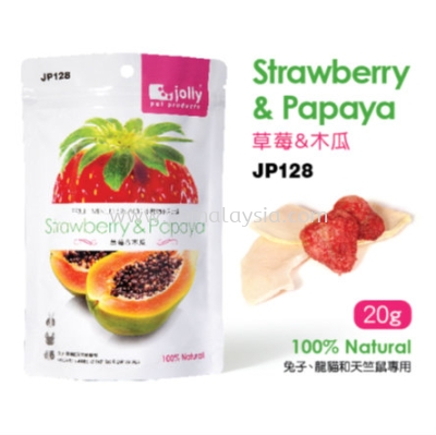 JP128  Jolly Strawberry & Papaya Snack 20g