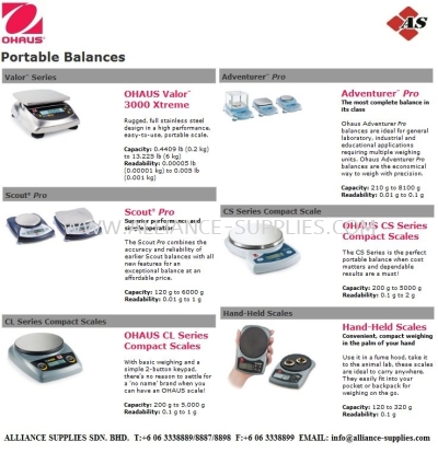 OHAUS Portable Balances