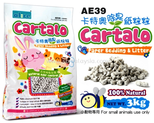 AE39  Alice Cartalo Paper Bedding & Litter  3kg