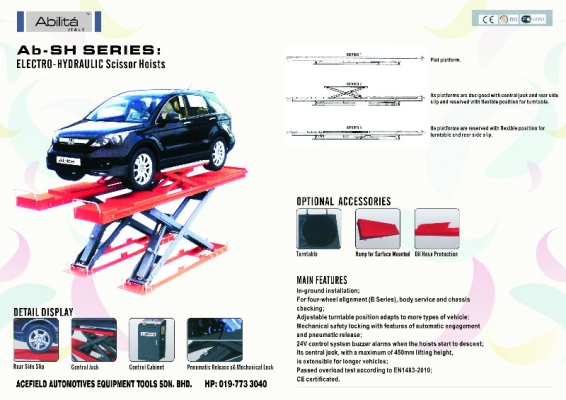 AB - SH Series: Electro - Hydraulic Scissor Hoists