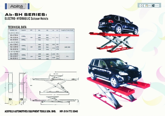 AB - SH Series: Electro - Hydraulic Scissor Hoists