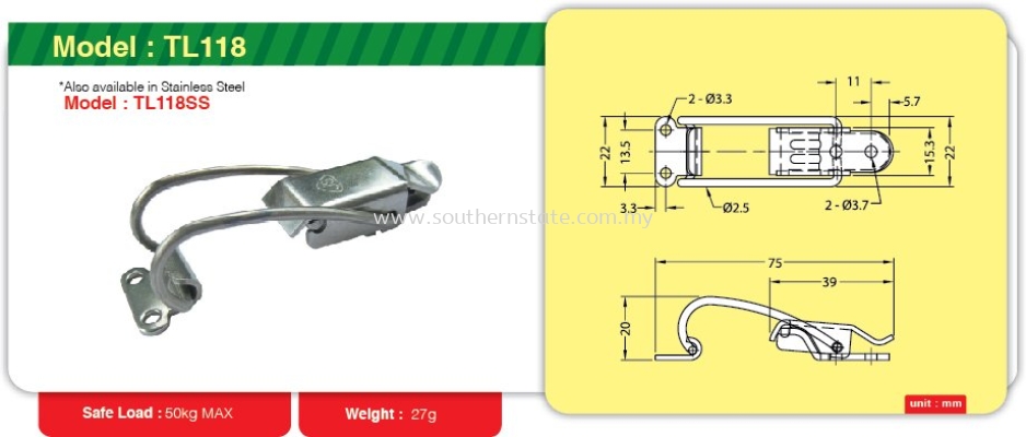 TL118- Toggle Link Clamp