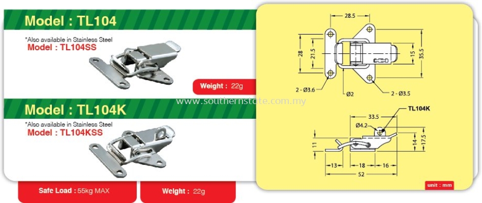 TL104- Toggle Link Clamp