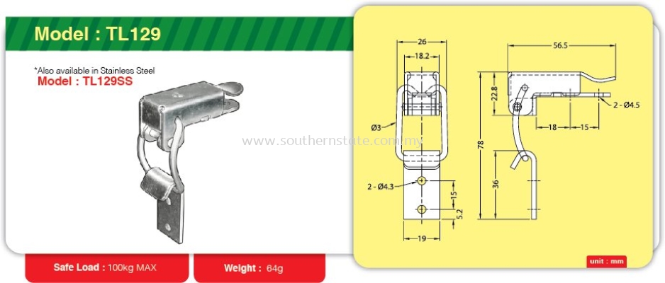 TL129- Toggle Link Clamp