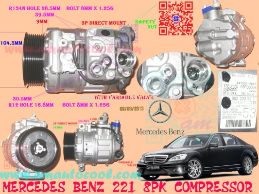 (CPS)   MB W221 8PK ND Compressor