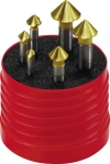 Countersink, Tin Coated SHR0208990Y HSS (5% Co) Tin Coated Countersink Set - 90o Sherwood