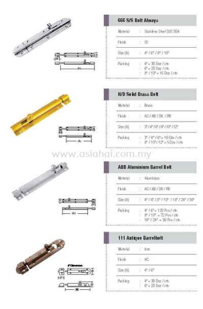 Barrel Bolt