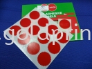 RED Adhesive Labels (Dia. 45mm) Embossing Common Seal