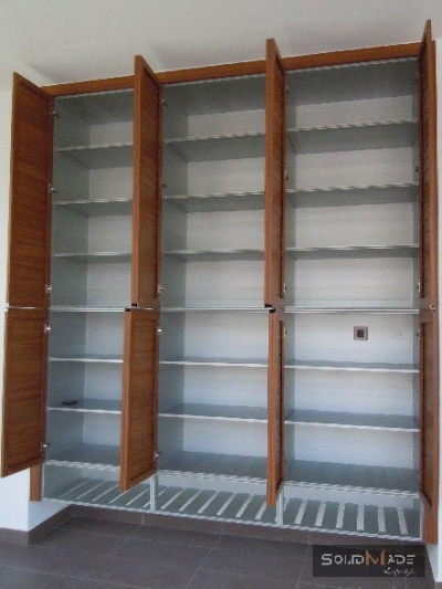 Aluminum Shoe Cabinet-Woodgrain Serial