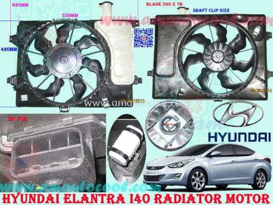 (RDT)   Hyundai Elantra i40 Radiator Motor