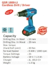 Cordless Drill (Driver) GSR 1800-LI Bosch Power Tools