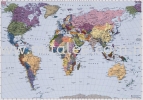 4-050_World_Map_prn Komar Photomural Vol:14 Wallpaper (0.53m x 10m)