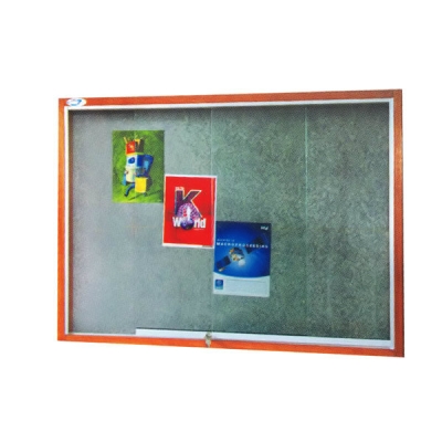 Stick on Notice Board With Wooden Frame Cabinet