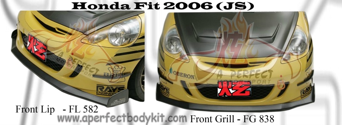 Honda Fit 2006 JS Style Front Grill & Front Lip 