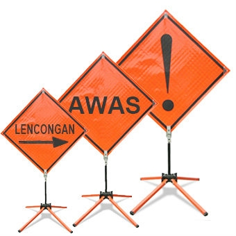 Reflective Roll-Up Sign (Orange)