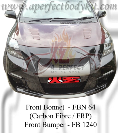 Toyota Vios 2008 Carbon Fibre Front Bonnet 