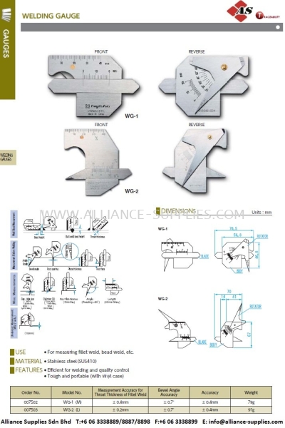 Welding Gauge/ Digital Welding Gauge WG-1/ WG-2/ WGU-7M/ WGU-8M/ WGU-9M/ DWG-20G/ AWG-10