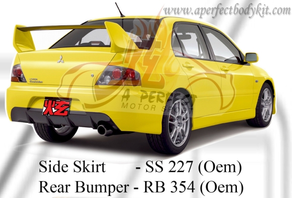 Mitsubishi Evo 9 Oem Side Skirt & Rear Bumper 