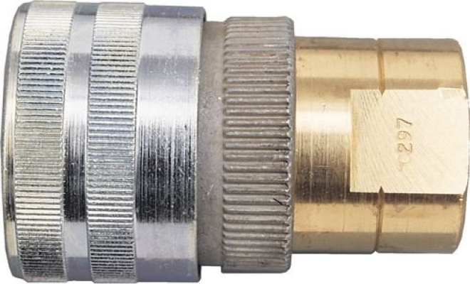 Coupling Heavy-Duty, Schrader 1/2" BSPT,  PCL2592003F