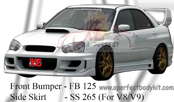 Subaru Version 8 2004 CS Front Bumper & Side Skirt 