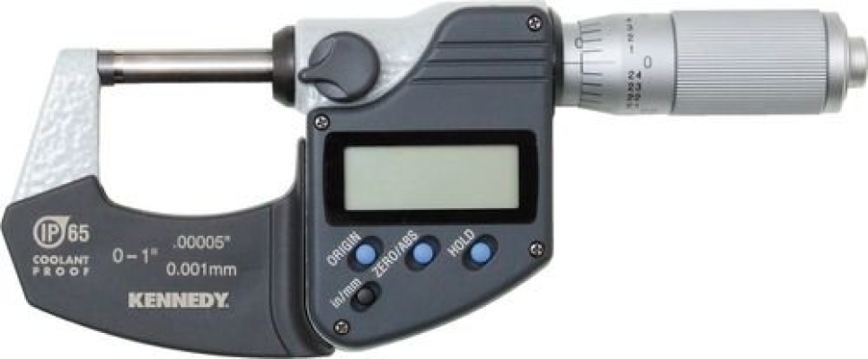 Micrometer, Digital Electronic External Micrometer 0-25mm/0-1", KEN3313010K