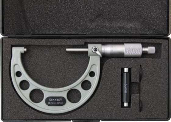 Micrometers, Enamelled Frame External Micrometers 50-75mm, KEN3350030K