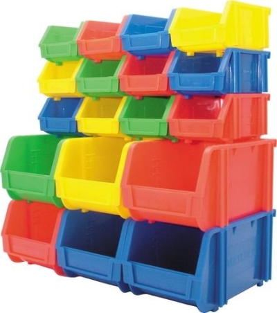 Plastic Storage Bins Red 278x222x165mm, MTL4041030Y