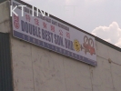 DOUBLE BEST Polycarbonate Signboard - White Sticker + Matte Lam Polycarbonate / Alucobond Signboard / Signage