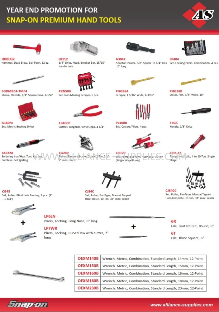 Year End Promo: SNAP-ON Hand Tools(section 2)