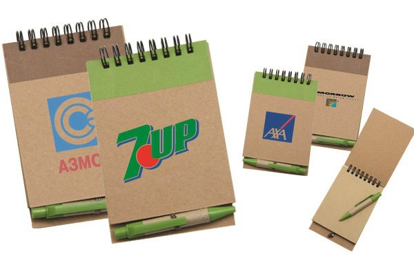 E025 Eco Note Pad with Recycled Paper Pen